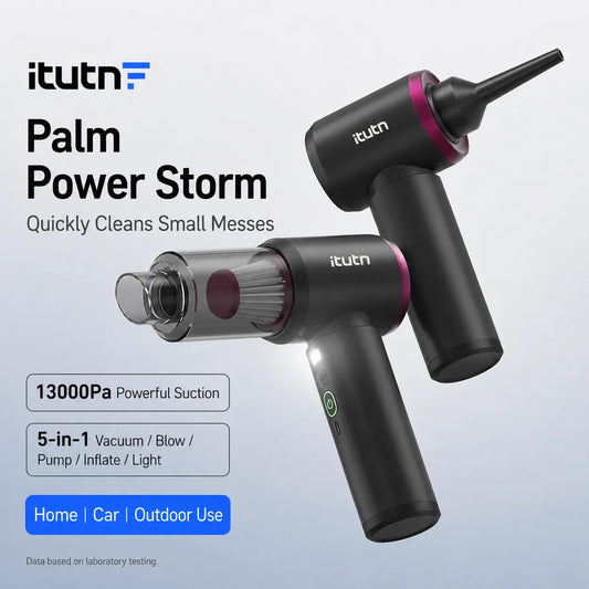 5-in-1 Car Vacuum Cleaner - 13000Pa High-Suction Cleaning For Deep Car & Home Detailing