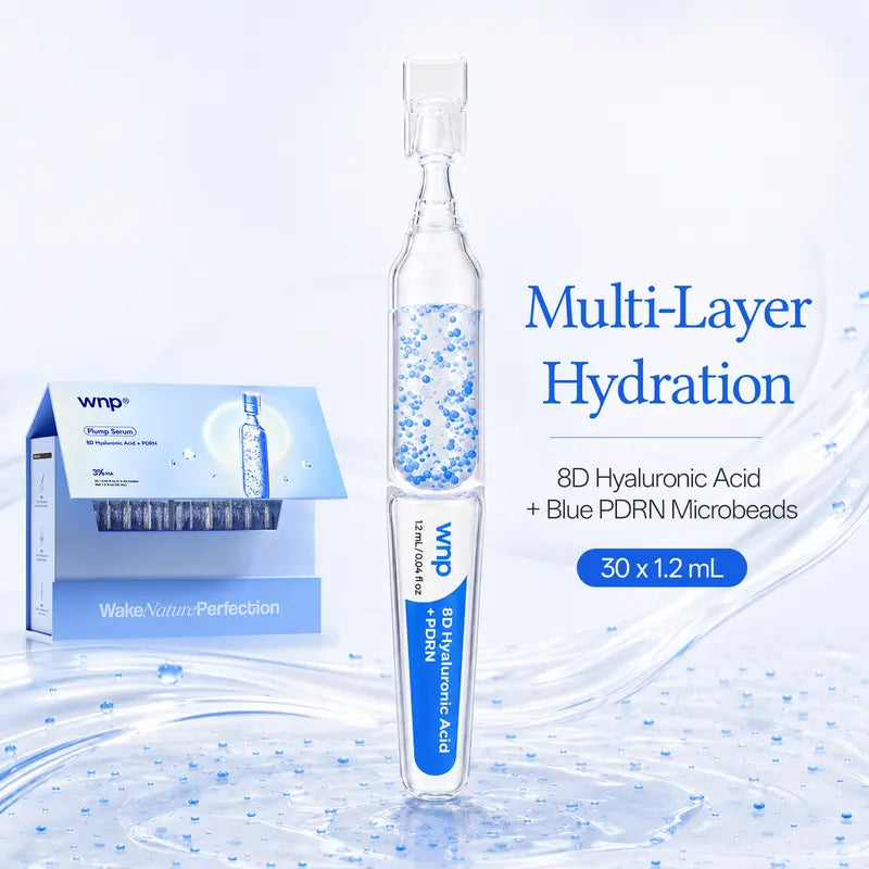 Plumping Serum - 8D Hyaluronic Acid + PDRN Blue Beads For Deep Hydration & Glass Skin Glow