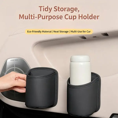 Car Cup Holder Pouch - Clip-On Extra Storage For Bottles & Daily Essentials