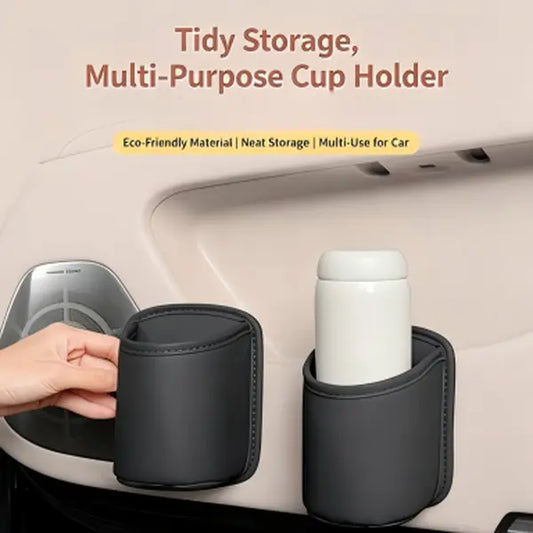 Car Cup Holder Pouch - Clip-On Extra Storage For Bottles & Daily Essentials