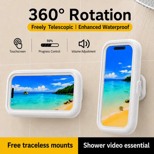 Shower Phone Holder - Waterproof Anti-Fog Touchscreen Case For Hands-Free Entertainment