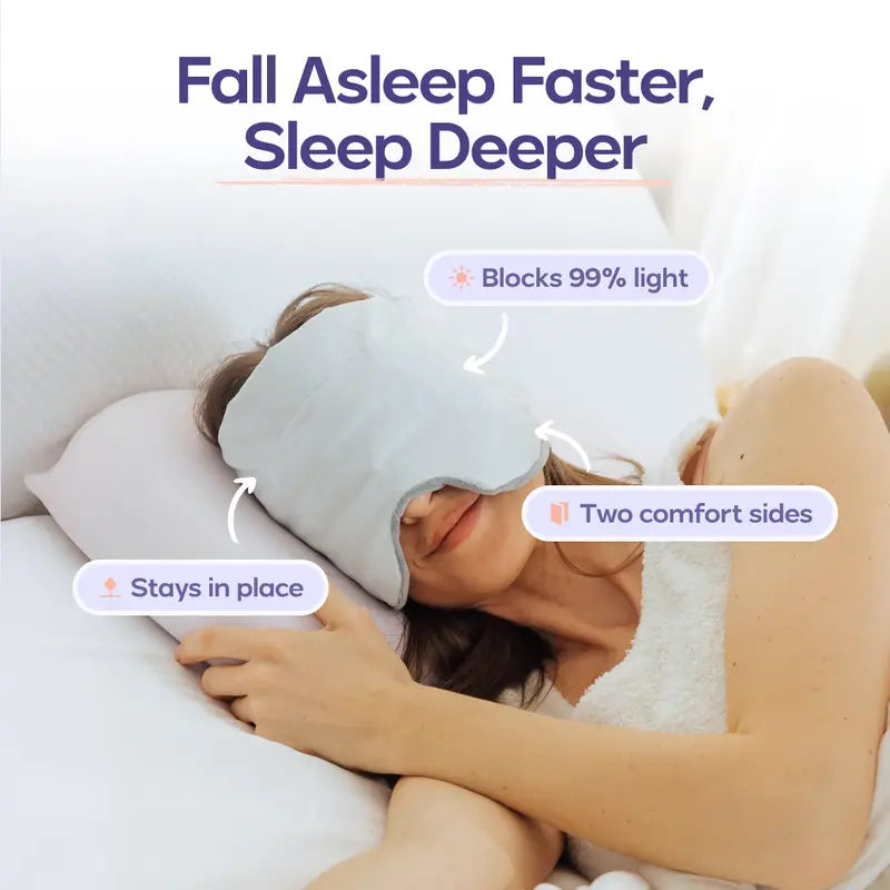 Weighted Sleep Eye Mask - Strapless 360° Comfort For Deeper Rest