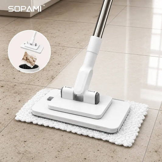 Slim Microfiber Floor Mop - 360° Swivel Cleaning For Hard-To-Reach Spaces