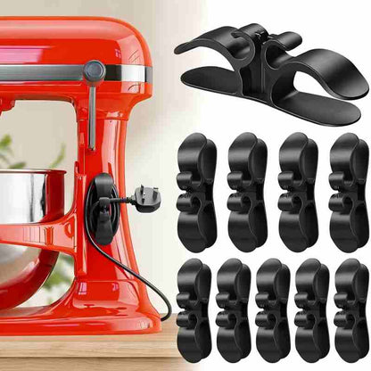 Kitchen Cord Organizer Hooks - Strong 3M Adhesive Cable Wrap For A Cleaner Countertop