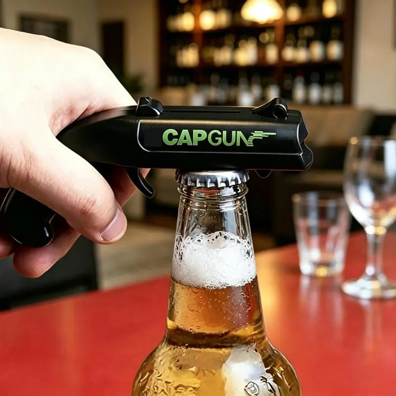 Bottle Cap Launcher - Spring-Powered Pop Mechanism For Fun Bottle Opening Moments