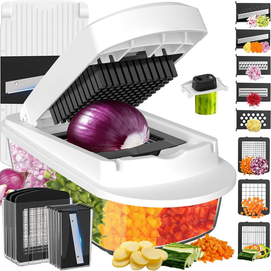 Prep in Seconds: 15-in-1 Multifunctional Vegetable Chopper