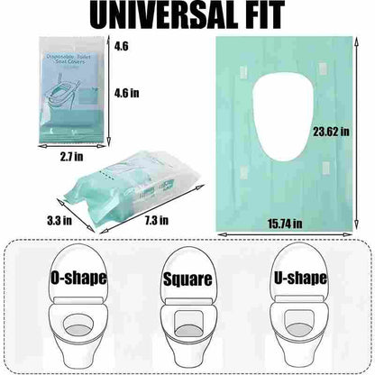 Disposable Toilet Seat Covers - XL Waterproof Protection For Cleaner Public Restroom Use