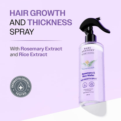 Rosemary Hair Spray - Lightweight Rice Water Formula For Softer, Fuller-Looking Hair