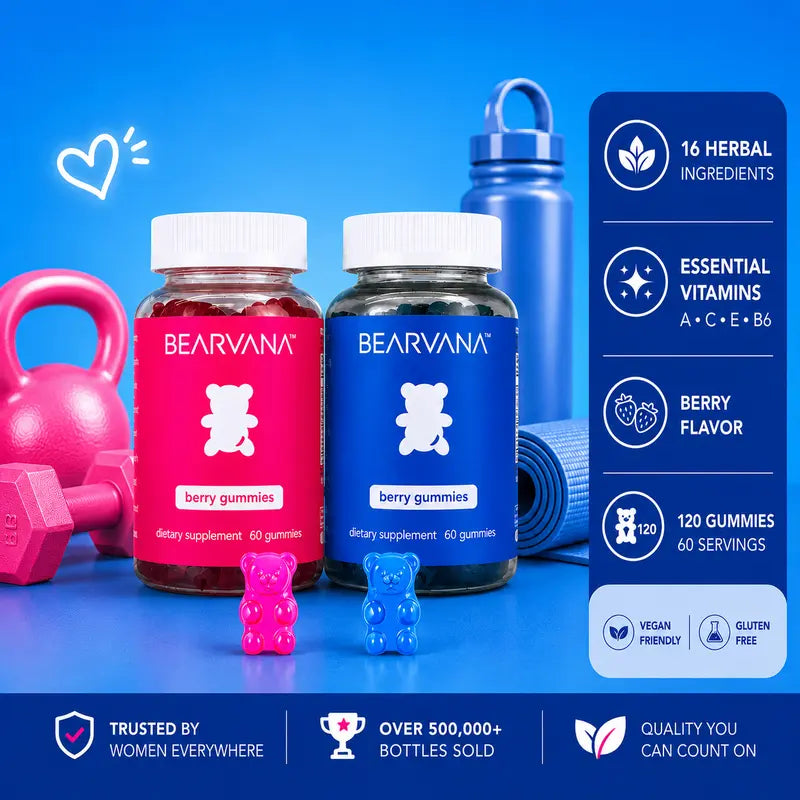 Women’s Wellness Gummies – BEARVANA Women's 16-Herb Wellness Gummies Combo Pack
