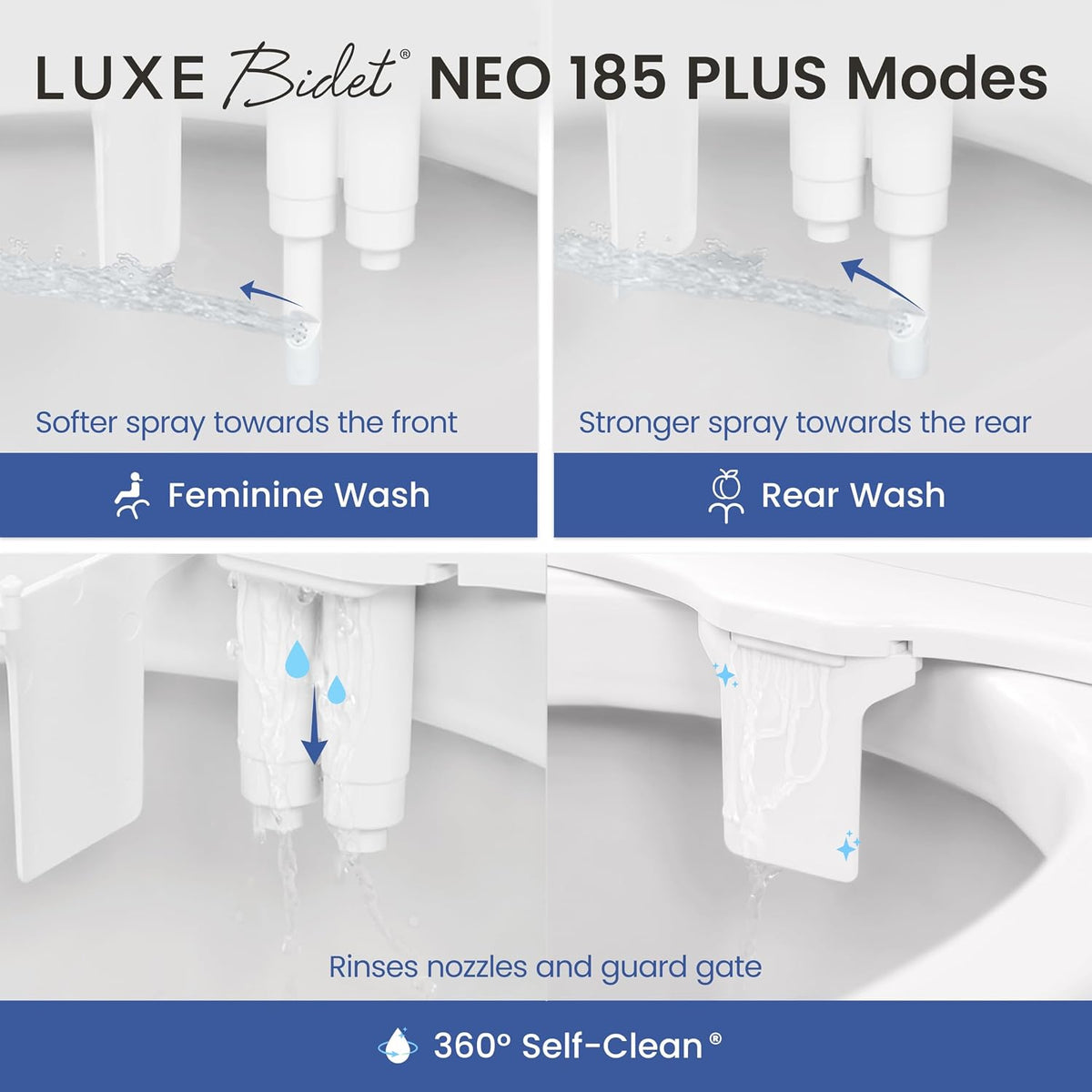 🚽 Bidet Toilet Seat Attachment - Dual Nozzle Water Cleaning System For A Cleaner, Fresher Bathroom Experience