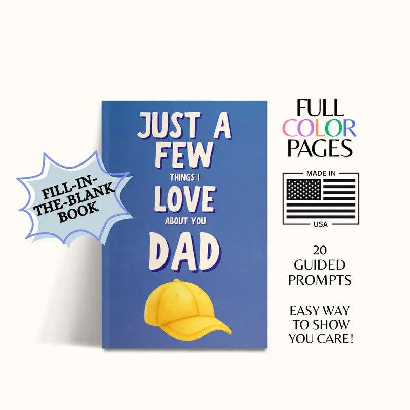 Full-Color Father's Day Gift Book: 20 Fill-in-the-Blank Love Journals for Dad