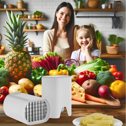 Effortless French Fry & Veggie Cutter: Perfect Uniform Sticks in One Press