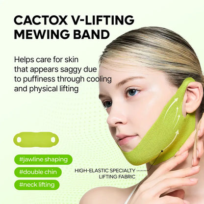 V-Line Cooling Mask - Cactus Infused Formula For A More Defined Jawline