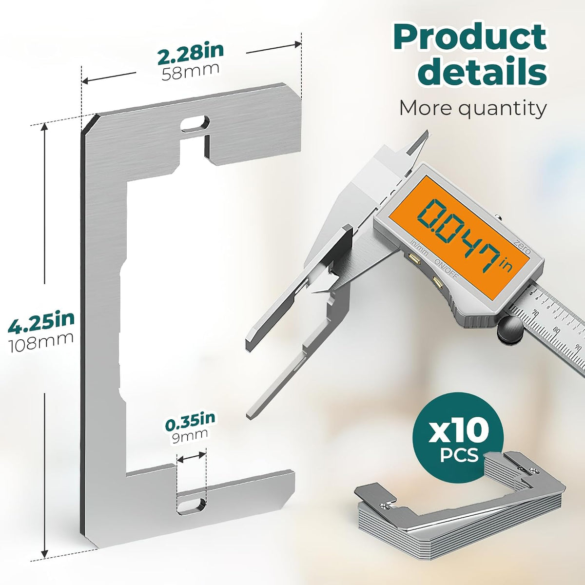 Wall Plate Spacer - Metal Support For Loose & Recessed Outlets