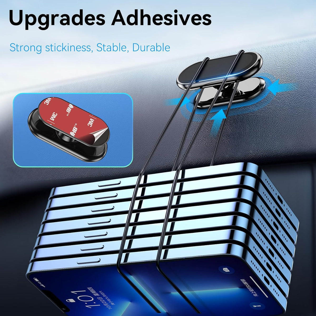 Magnetic Car Phone Holder - One-Touch Magnetic Mount For Hands-Free Navigation