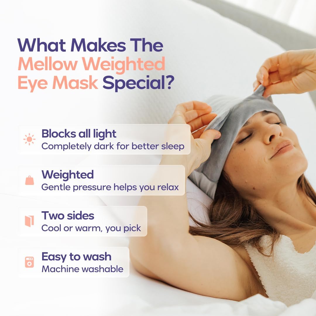 Weighted Sleep Eye Mask - Strapless 360° Comfort For Deeper Rest