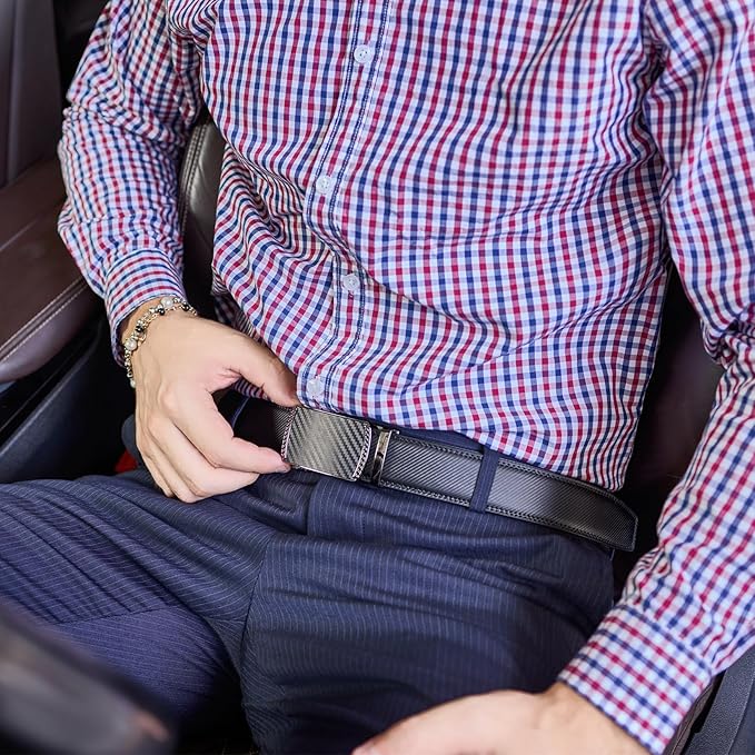 Men’s Ratchet Belt – Micro-Adjust Fit Without Traditional Belt Holes