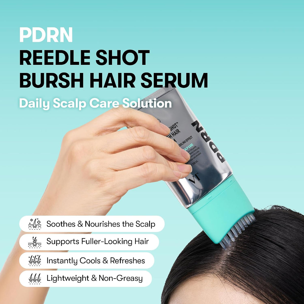 Scalp Serum Brush - PDRN Root Care For Fuller-Looking Hair