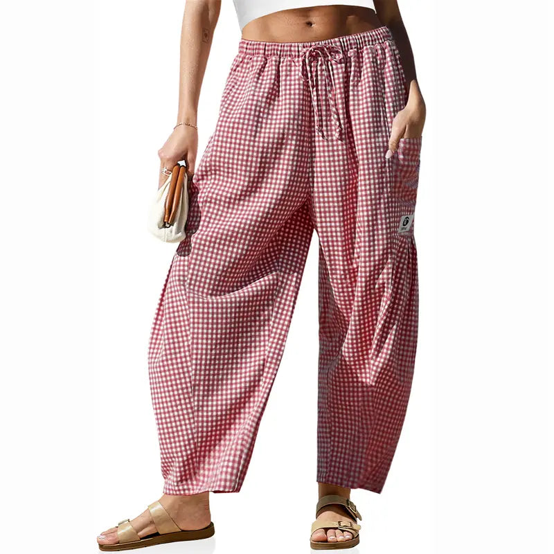 Slip Into Cloud-Like Comfort with Ultra-Soft Wide-Leg Plaid Pants