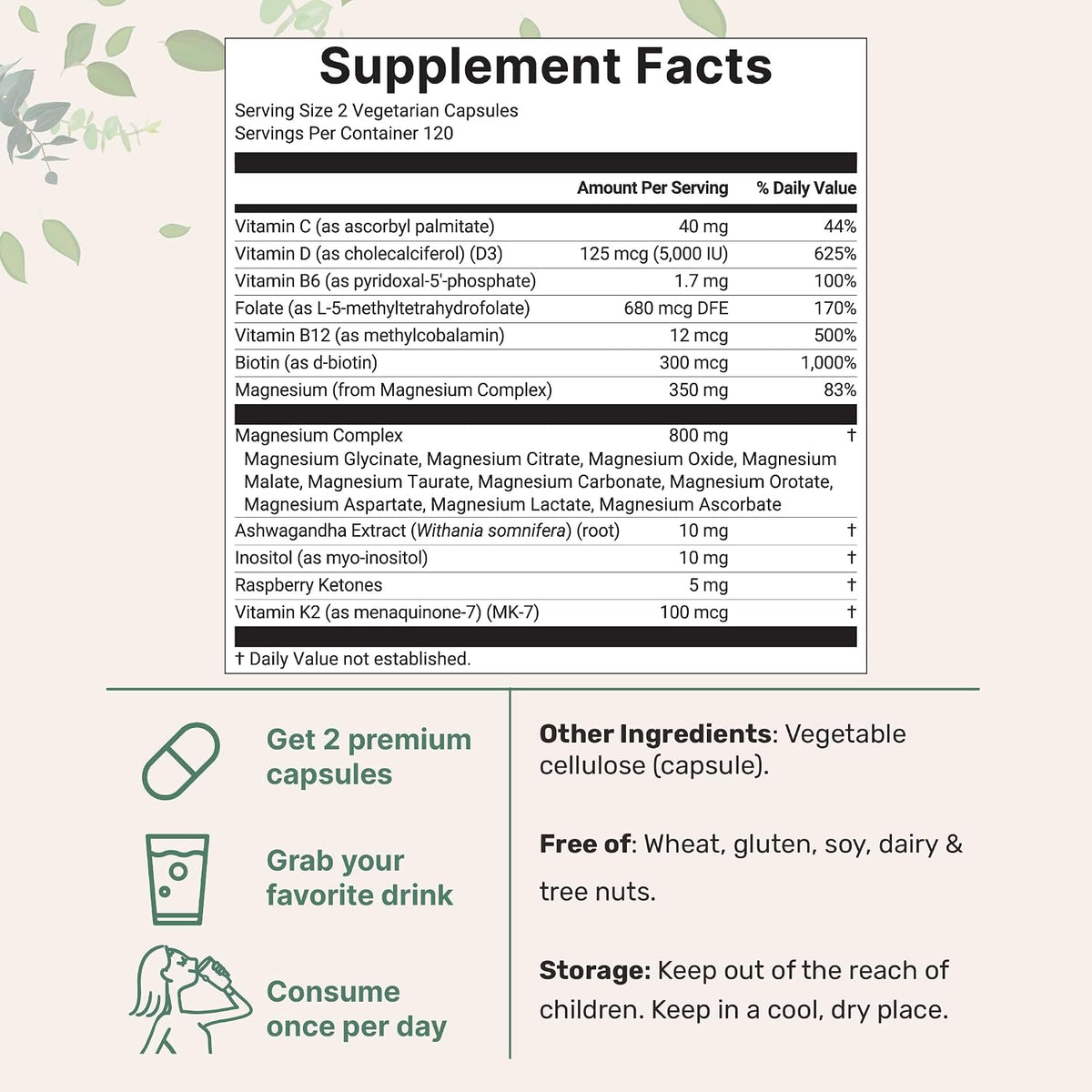 Magnesium Complex for Women - 20-in-1 Formula For Everyday Wellness
