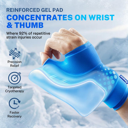 Sustained Cold Therapy Ergonomic Wrist & Thumb Recovery Wrap