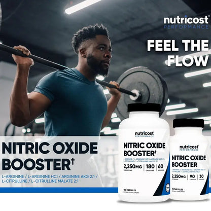 Nitric Oxide Support Capsules – 2,250mg Arginine & Citrulline Blend For Workout Support