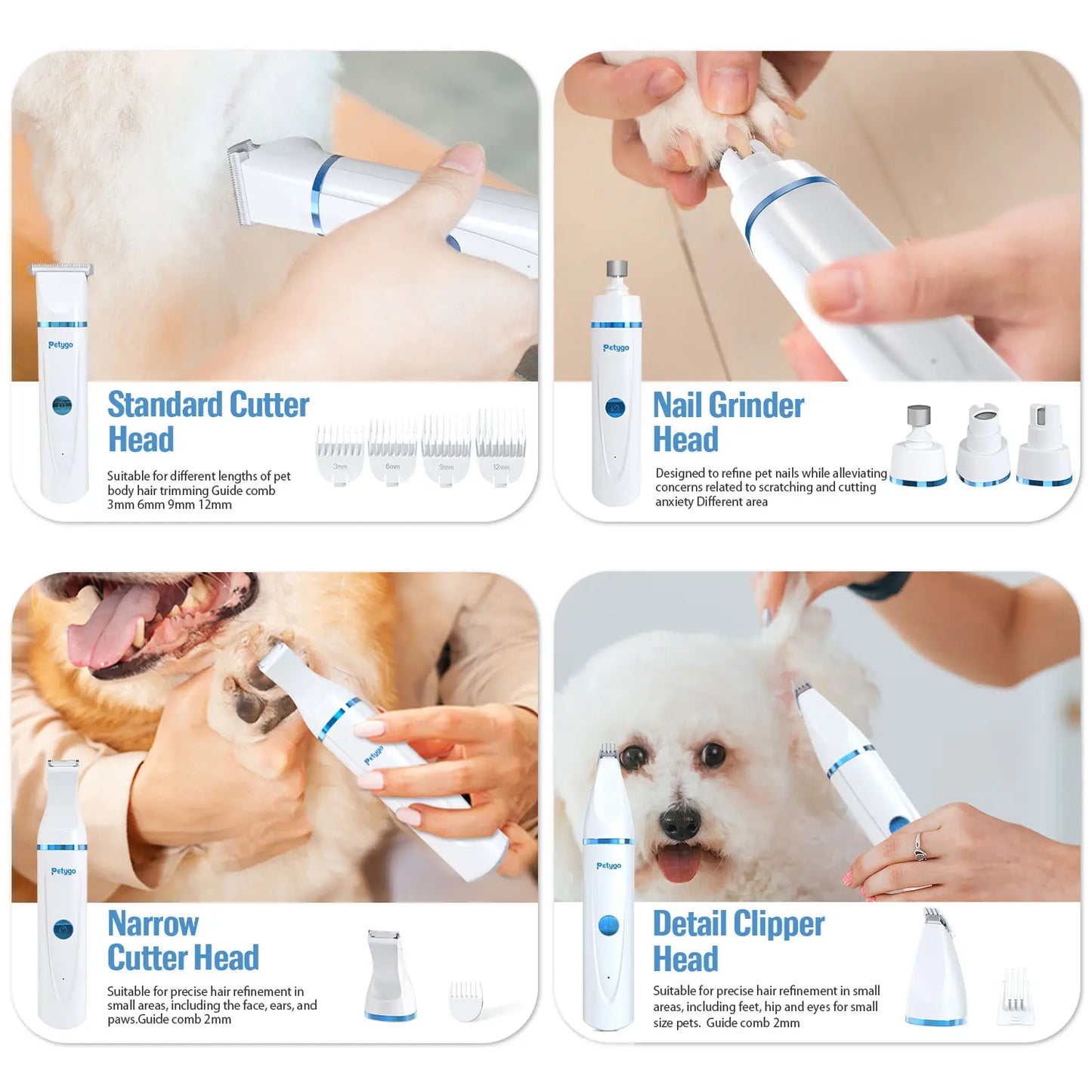 The Professional 2-in-1 Pet Hair Clipper & Nail Grinder Set