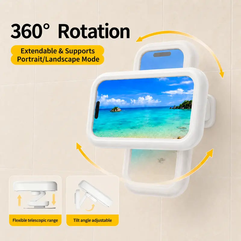 Shower Phone Holder - Waterproof Anti-Fog Touchscreen Case For Hands-Free Entertainment