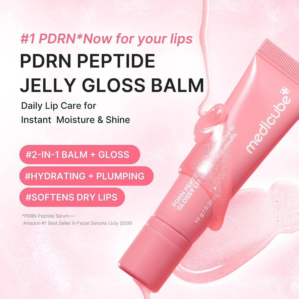Glass Lip Balm - PDRN Peptide Formula For Dewy Hydrated Lips