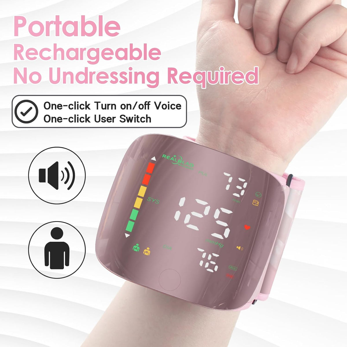 Digital Wrist Blood Pressure Monitor - One-Touch Monitoring For Easy At-Home Checks