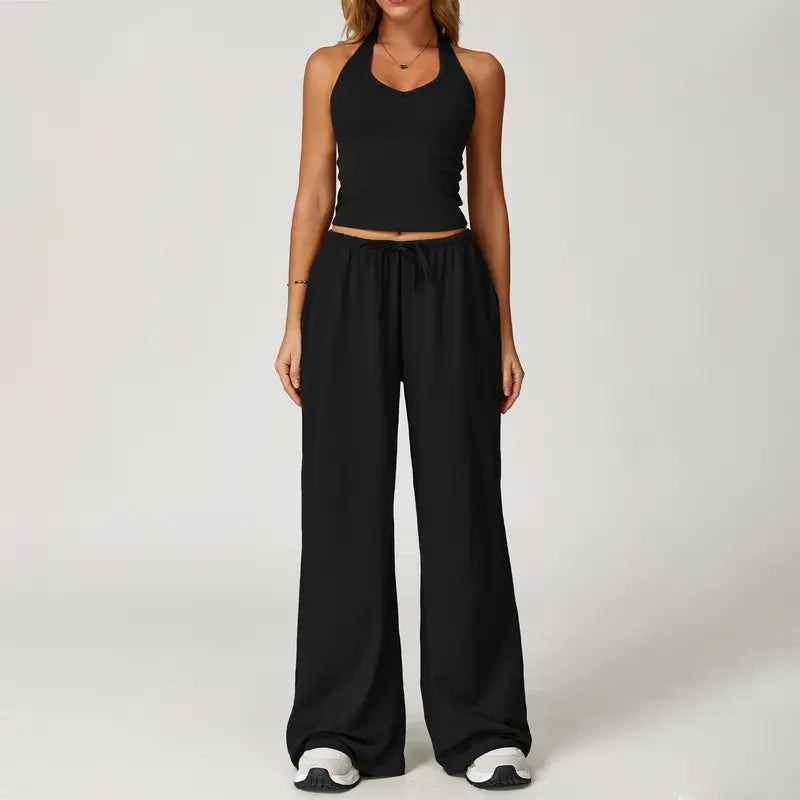 Polyester-Silk Fitted Summervibe Sweatsuit