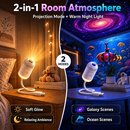 Galaxy Projector Night Light - 12 Dreamy Scenes For an Instant Room Transformation