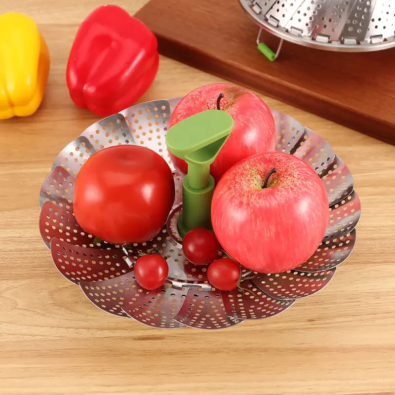 Vegetable Steamer Basket - Expandable Folding Design For Easy Everyday Steaming