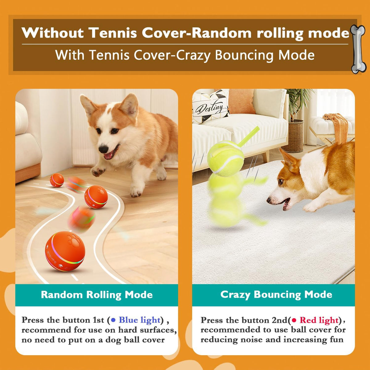 Interactive Dog Ball - Motion Activated Play For Endless Fun & Engagement
