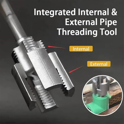 PVC Pipe Threading Tool - Drill-Powered Internal & External Threads For Faster Repairs