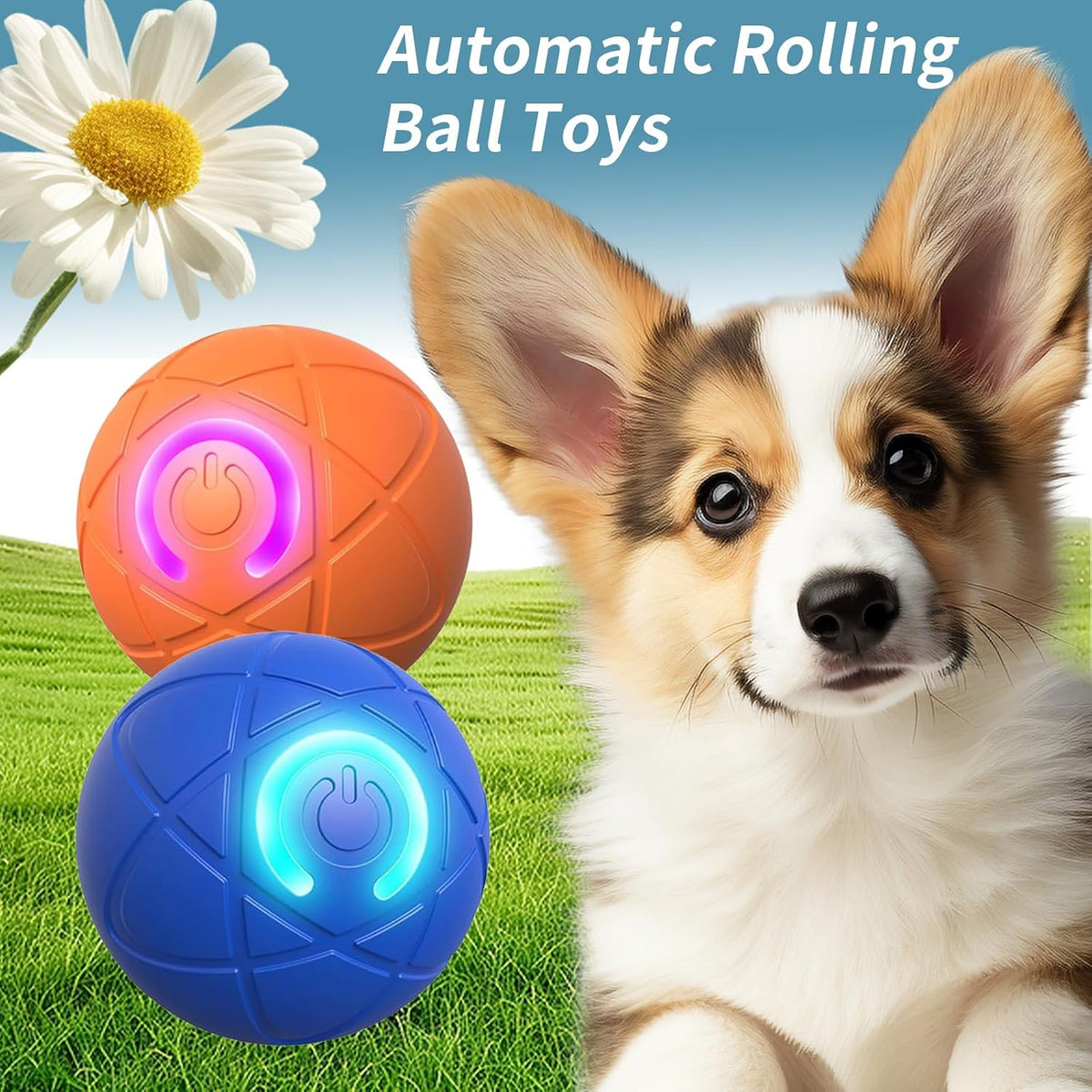 Interactive Dog Ball - Automatic Motion For More Playtime