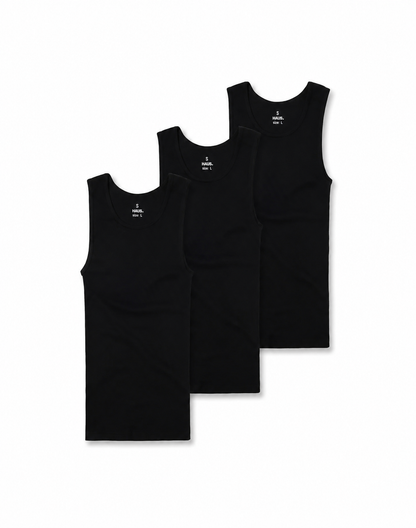 Premium Ultra-Soft Cotton Fitted Tank Top – Sculpt Your Ultimate Athletic Silhouette | 3 Pack