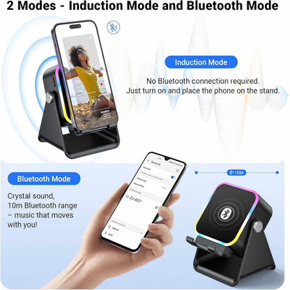 5-in-1 Smart Audio Dock - Wireless Induction Sound Amplification For Hands-Free Entertainment