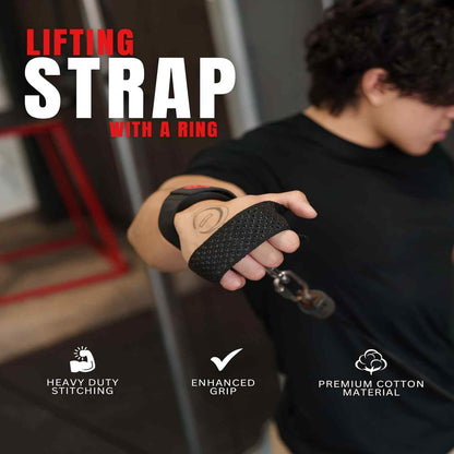 Lifting Straps - Cuffed D-Ring Grip Support For Stronger Heavy Lifts