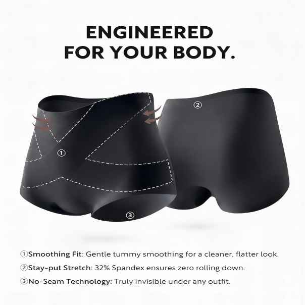 Seamless High-Waist Panties - No-Show Comfort That Stays Put