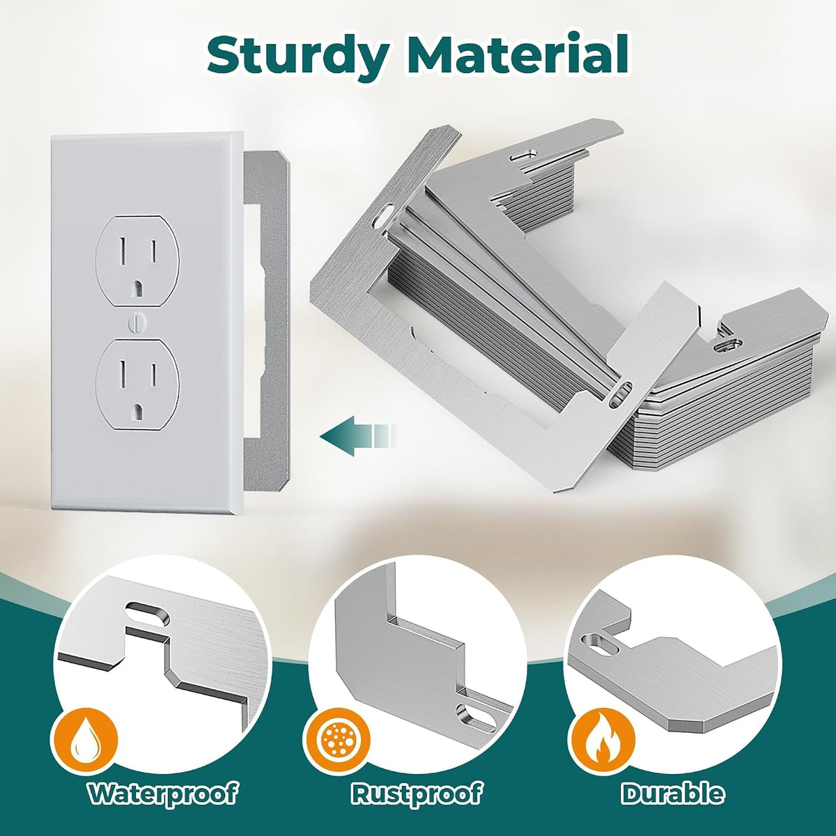 Wall Plate Spacer - Metal Support For Loose & Recessed Outlets