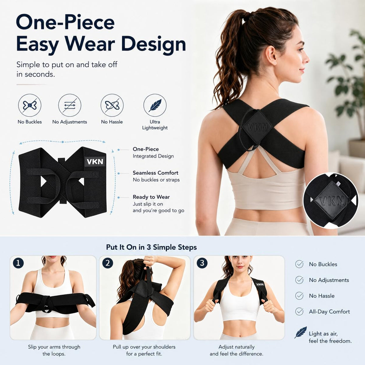Posture Support Straps - Elastic Shoulder Support For Better Everyday Posture