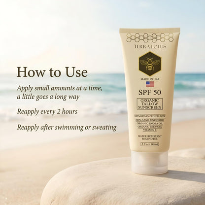 Mineral Sunscreen SPF 50 - Tallow & Zinc For Everyday Sun Protection