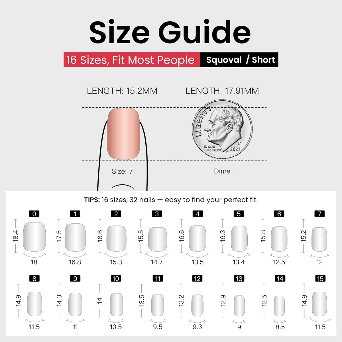 Press-On Nails - Glossy Natural Finish For Salon-Looking Nails in Minutes