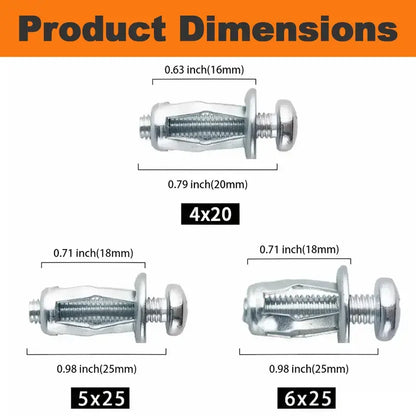 Threaded Rivet Nut Set - Strong Fastening For Quick Repairs