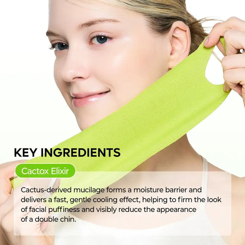 V-Line Cooling Mask - Cactus Infused Formula For A More Defined Jawline