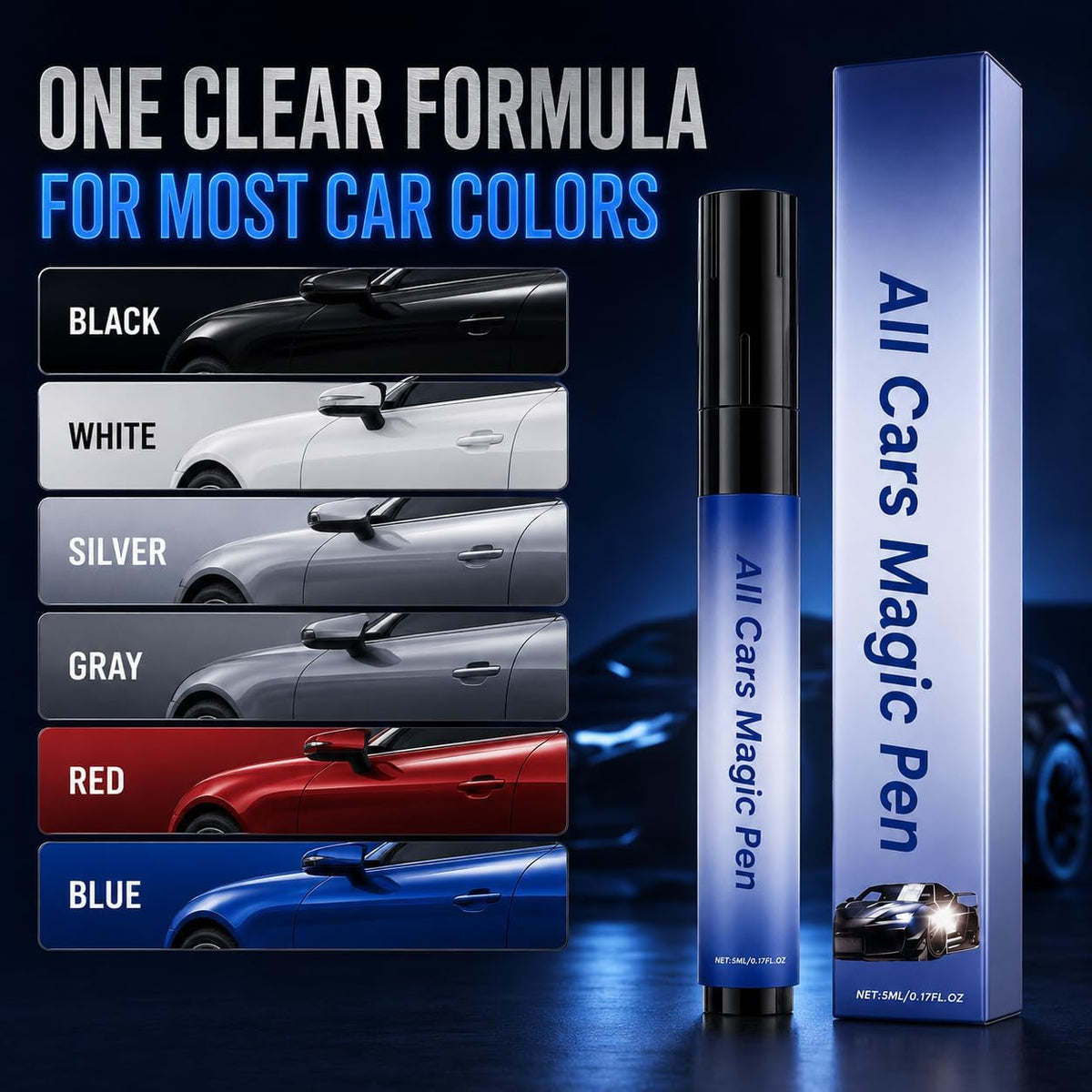 Car Scratch Repair Pen - Quick Touch-Up Formula For Smoother-Looking Paint