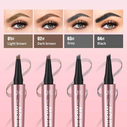Micro-Fork Eyebrow Pen - Waterproof Hair-Like Strokes For Naturally Fuller Brows