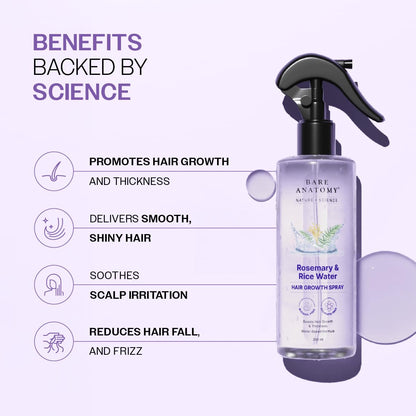 Rosemary Hair Spray - Lightweight Rice Water Formula For Softer, Fuller-Looking Hair