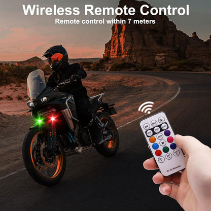 Wireless RGB LED Strobe Lights - Remote Controlled Flashing System For Night Visibility & Vehicle Style
